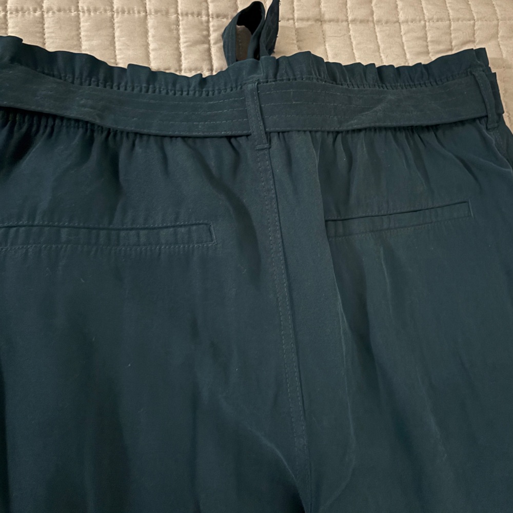 Dark teal Tie-Waist Pants - Picture 3 of 3